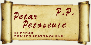 Petar Petošević vizit kartica